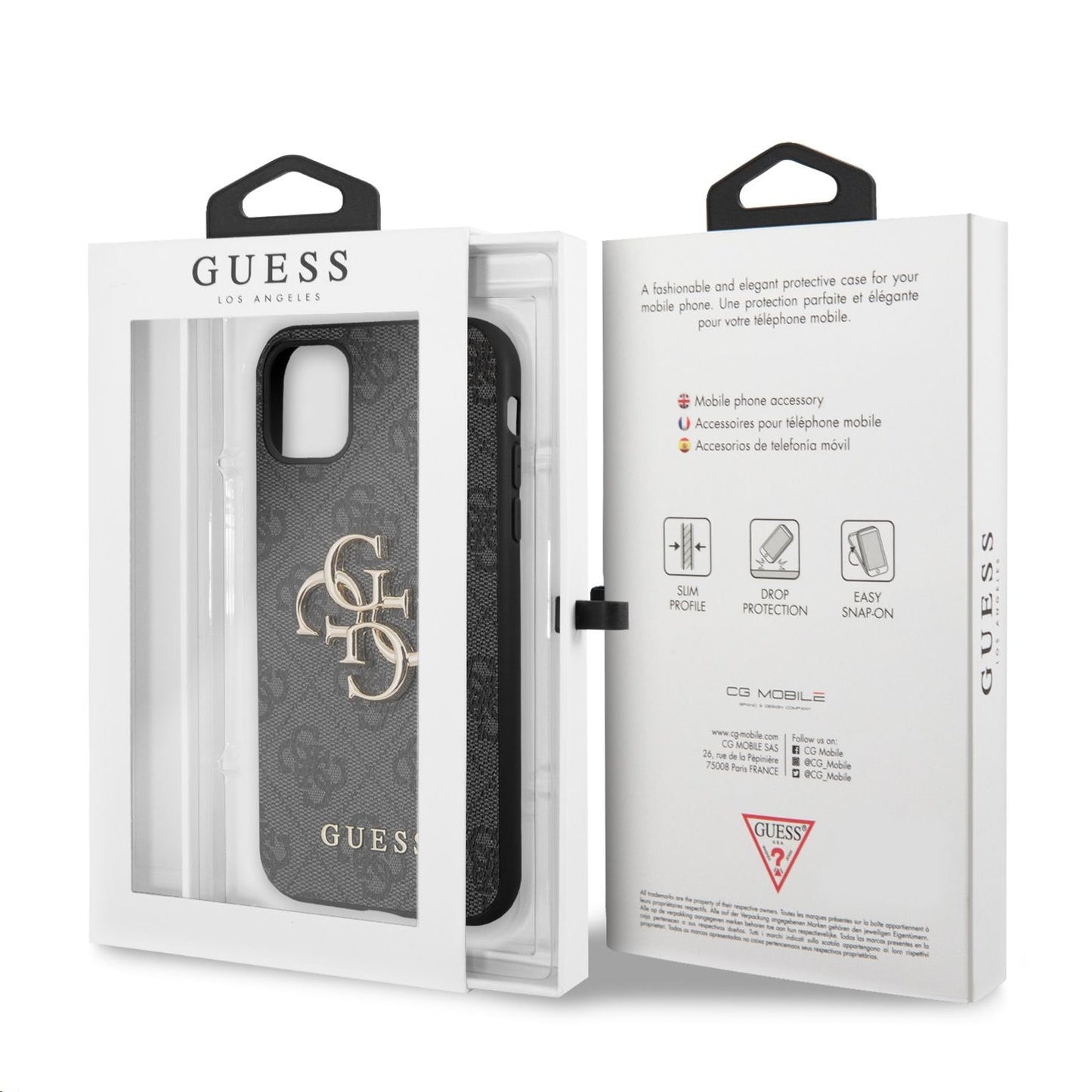 Husa pentru Apple iPhone 11, Guess, 4G Metal Logo, Gri