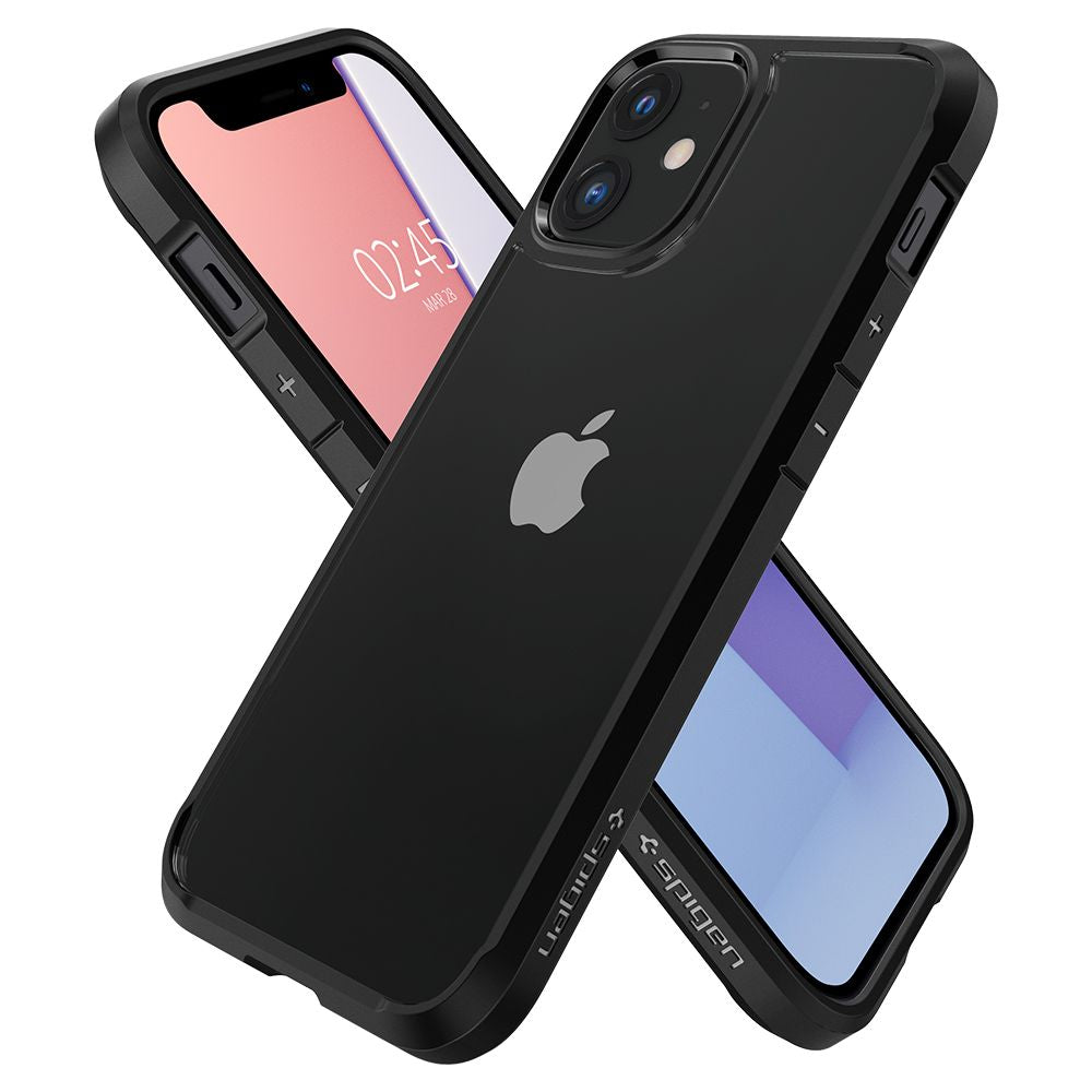 Husa pentru Apple iPhone 12 / 12 Pro, Spigen, Ultra Hybrid, Neagra ACS01703
