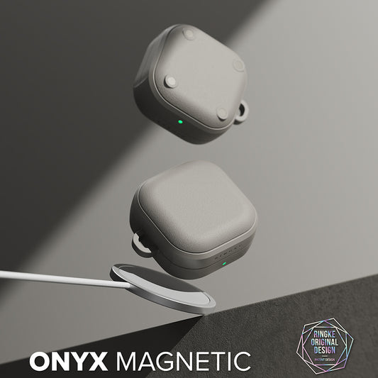 Husa Ringke Onyx Magnetic pentru Samsung Galaxy Buds4 Pro, Gri