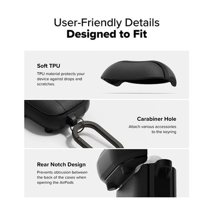 Husa Ringke Onyx Magnetic pentru Apple AirPods 4, Gri