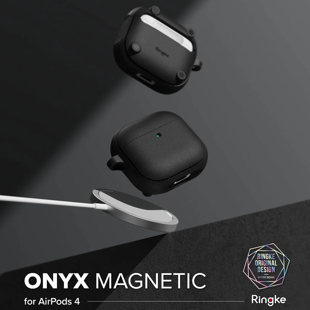 Husa Ringke Onyx Magnetic pentru Apple AirPods 4, Gri