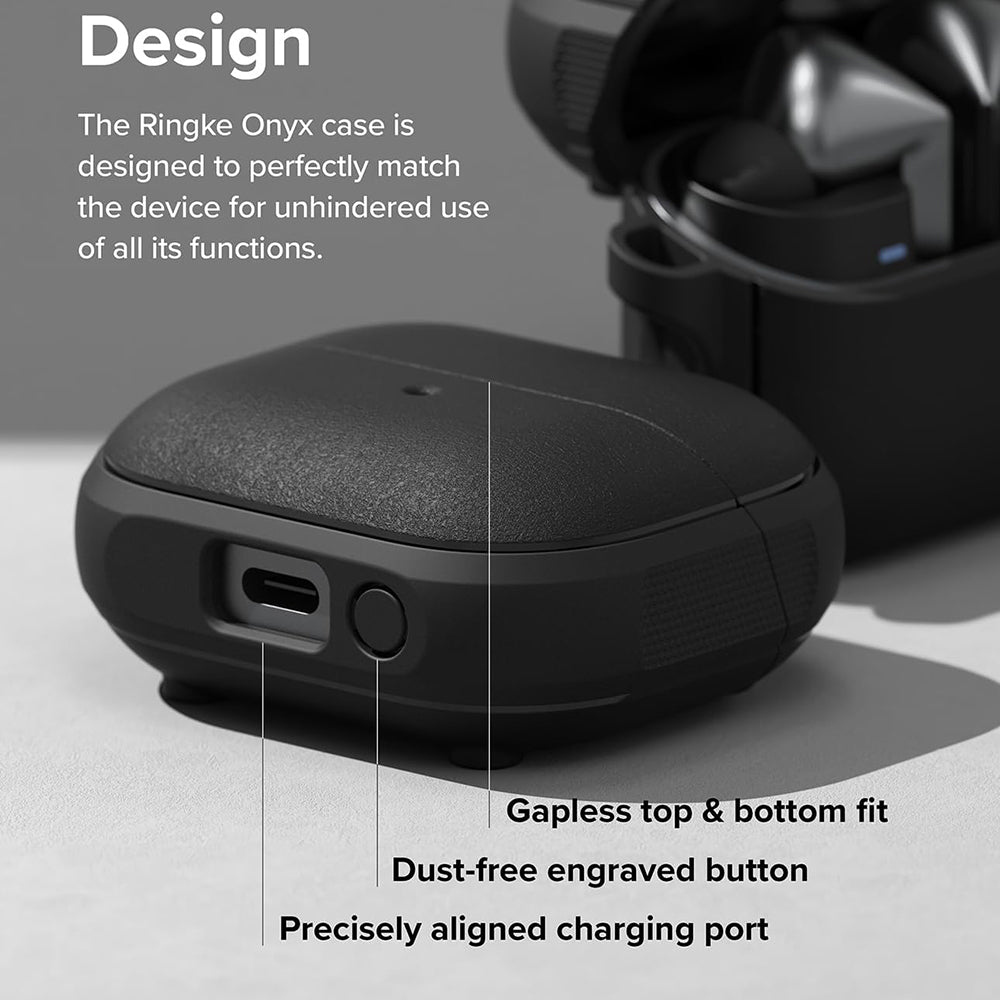 Husa Ringke Onyx pentru Samsung Galaxy Buds3 FE / Buds3 Pro / Buds3, Neagra