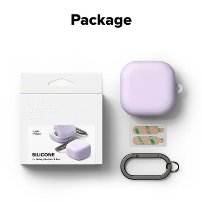 Husa Ringke pentru Samsung Galaxy Buds4 / Buds4 Pro, Mov Deschis