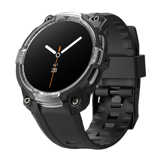 Husa Ringke Rugged Gear pentru Samsung Galaxy Watch8 44mm, Neagra Transparenta