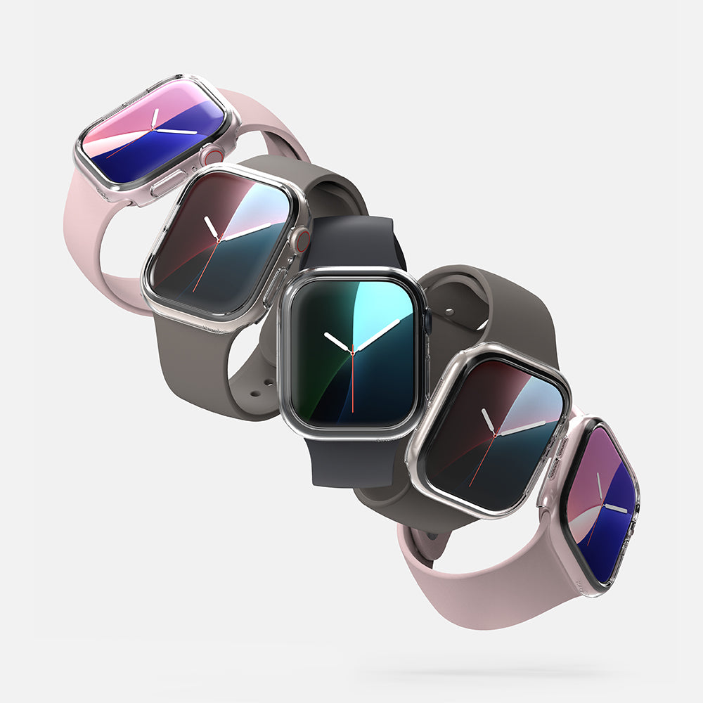 Husa Ringke Slim pentru Apple Watch Series 10 / 11 46mm, Set 2 bucati, Neagra Mata / Transparenta