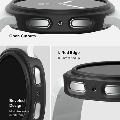Husa Ringke Slim pentru Samsung Galaxy Watch8 44mm, Set 2 bucati, Neagra Mata