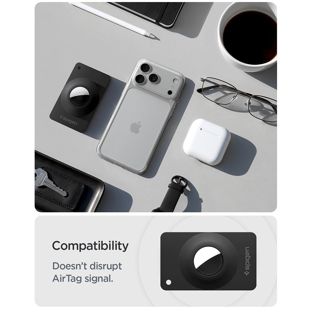 Husa Spigen Air Fit 2 pentru Apple AirTag, Set 2 bucati, Neagra ACS11199