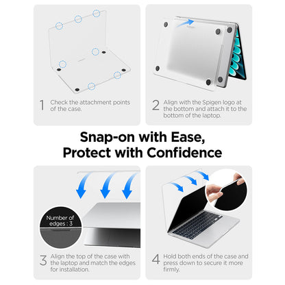 Husa Spigen Airskin pentru Apple MacBook Air 13inch (2026) / (2025) / (2024) / (2022), Neagra Satinata ACS11531