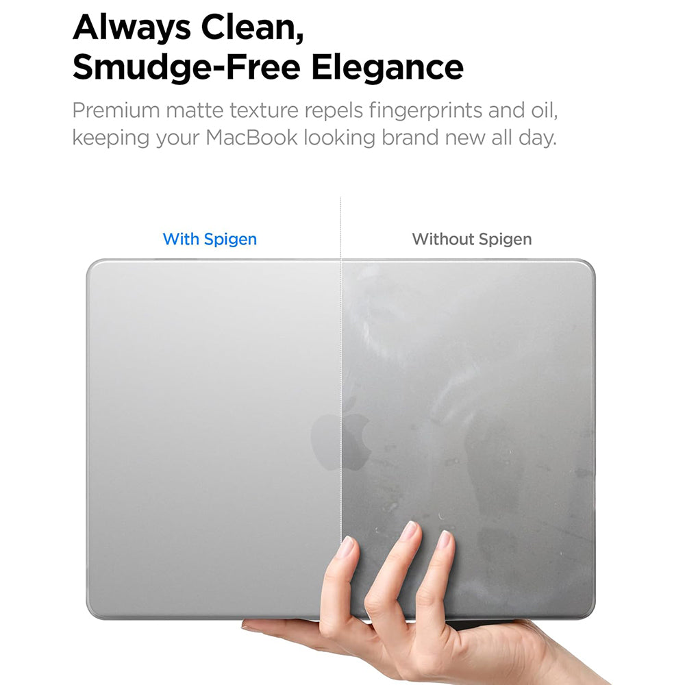 Husa Spigen Airskin pentru Apple MacBook Air 13inch (2026) / (2025) / (2024) / (2022), Transparenta Satinata ACS11530