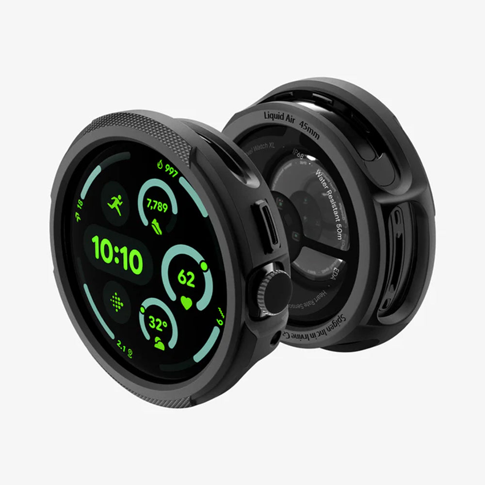 Husa Spigen Liquid Air pentru Google Pixel Watch 4 45mm, Neagra Mata ACS11222