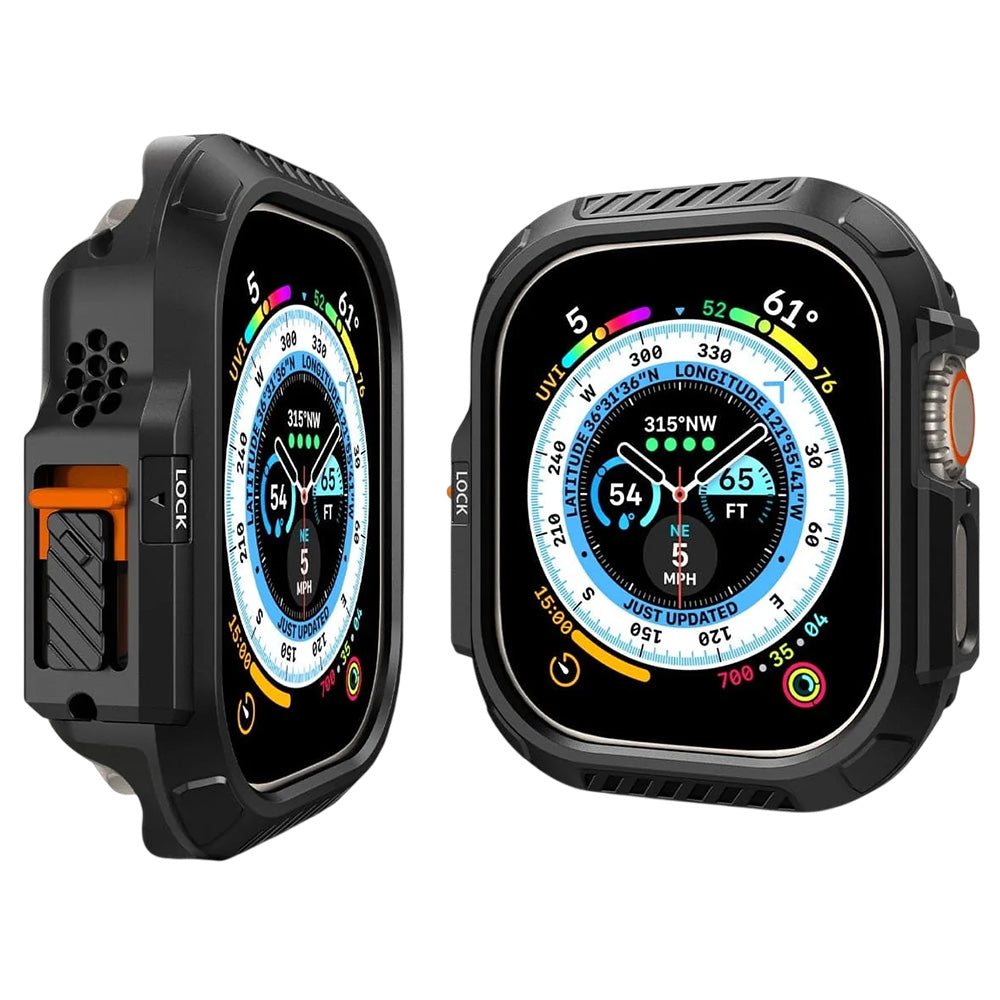 Husa Spigen Lock Fit pentru Apple Watch Ultra Series, Neagra Mata ACS06208