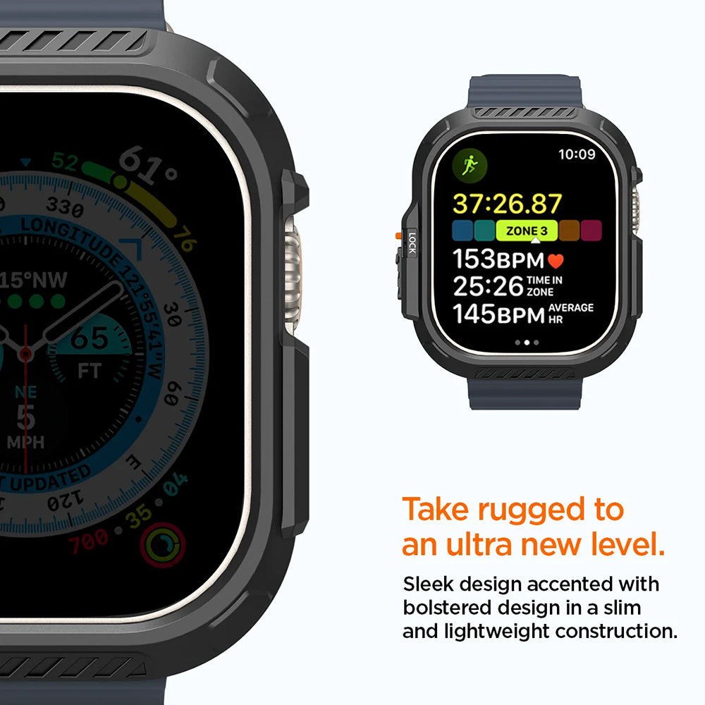 Husa Spigen Lock Fit pentru Apple Watch Ultra Series, Neagra Mata ACS06208