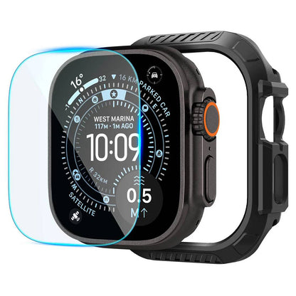 Husa Spigen Lock Fit with Screen Protector pentru Apple Watch Ultra Series, Neagra ACS12054