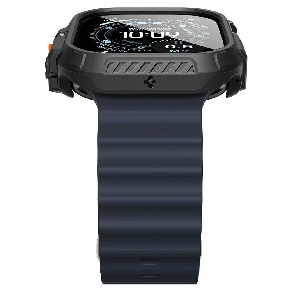 Husa Spigen Lock Fit with Screen Protector pentru Apple Watch Ultra Series, Neagra ACS12054
