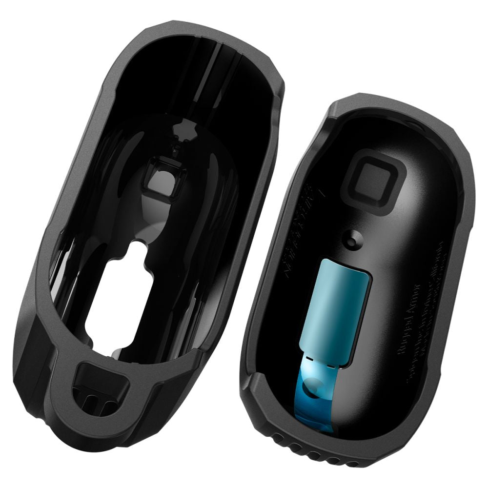 Husa Spigen Rugged Armor pentru Apple AirPods 4, Neagra Mata
