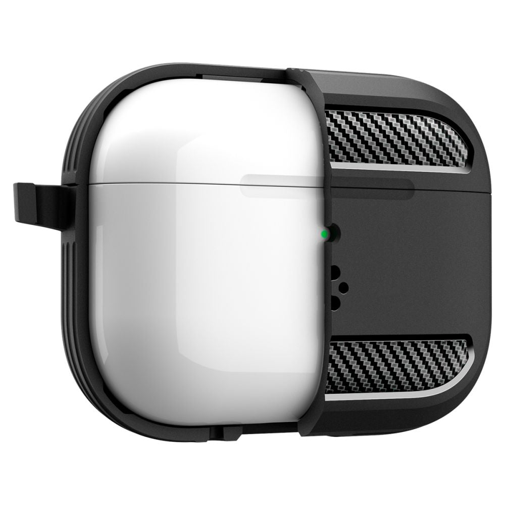 Husa Spigen Rugged Armor pentru Apple AirPods Pro 3, Neagra Mata ACS09822