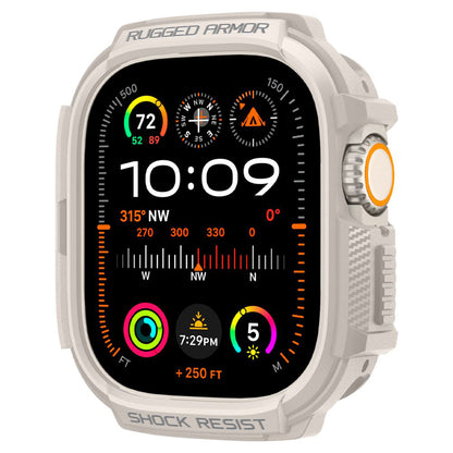 Husa Spigen Rugged Armor pentru Apple Watch Ultra Series, Bej ACS07381