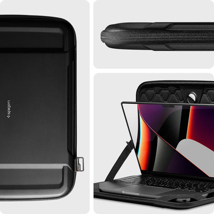 Husa Spigen Rugged Armor pentru Laptop 13inch - 14inch, Neagra AFA04270