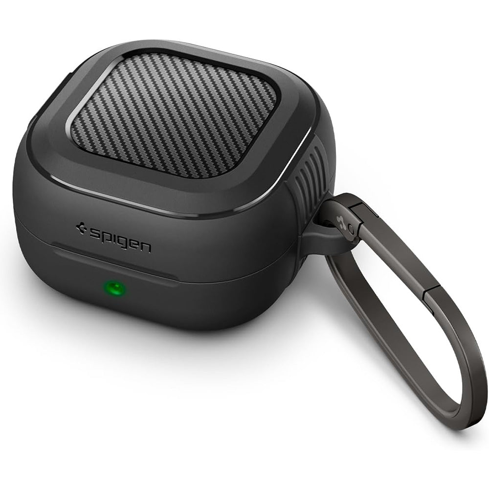 Husa Spigen Rugged Armor pentru Samsung Galaxy Buds4 / Buds4 Pro, Neagra Mata ACS11200