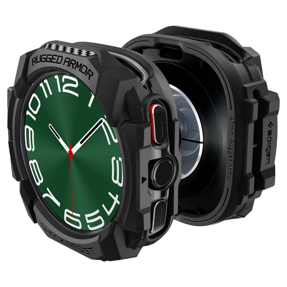 Husa Spigen Rugged Armor pentru Samsung Galaxy Watch Ultra, Neagra