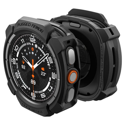 Husa Spigen Rugged Armor pentru Samsung Galaxy Watch Ultra2, Neagra Mata ACS11611