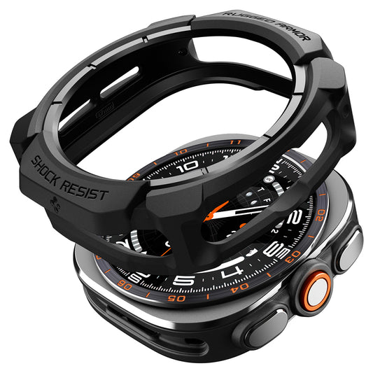 Husa Spigen Rugged Armor pentru Samsung Galaxy Watch Ultra2, Neagra Mata ACS11611