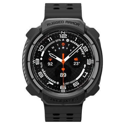 Husa Spigen Rugged Armor pentru Samsung Galaxy Watch Ultra2, Neagra Mata ACS11611