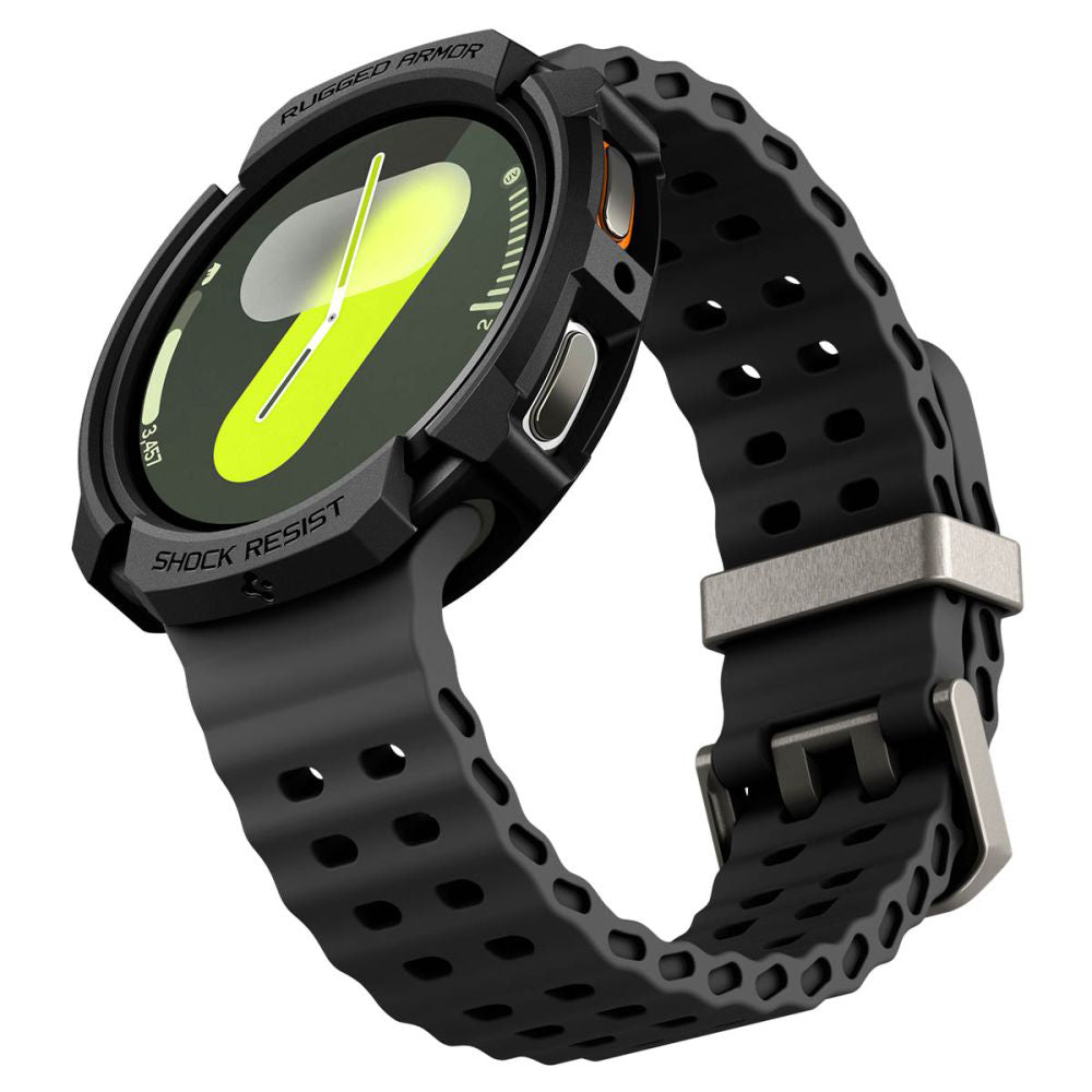 Husa Spigen Rugged Armor pentru Samsung Galaxy Watch8 40mm, Neagra ACS10004
