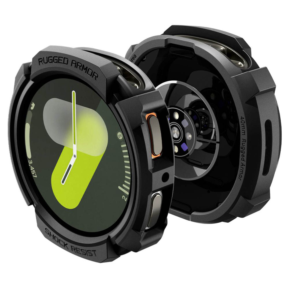 Husa Spigen Rugged Armor pentru Samsung Galaxy Watch8 40mm, Neagra ACS10004