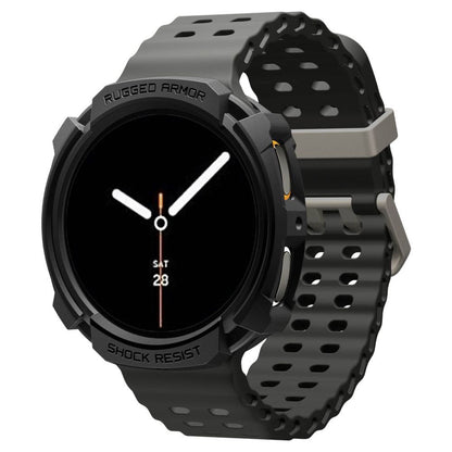 Husa Spigen Rugged Armor pentru Samsung Galaxy Watch8 44mm, Neagra Mata ACS10006