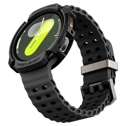 Husa Spigen Rugged Armor pentru Samsung Galaxy Watch8 44mm, Neagra Mata ACS10006