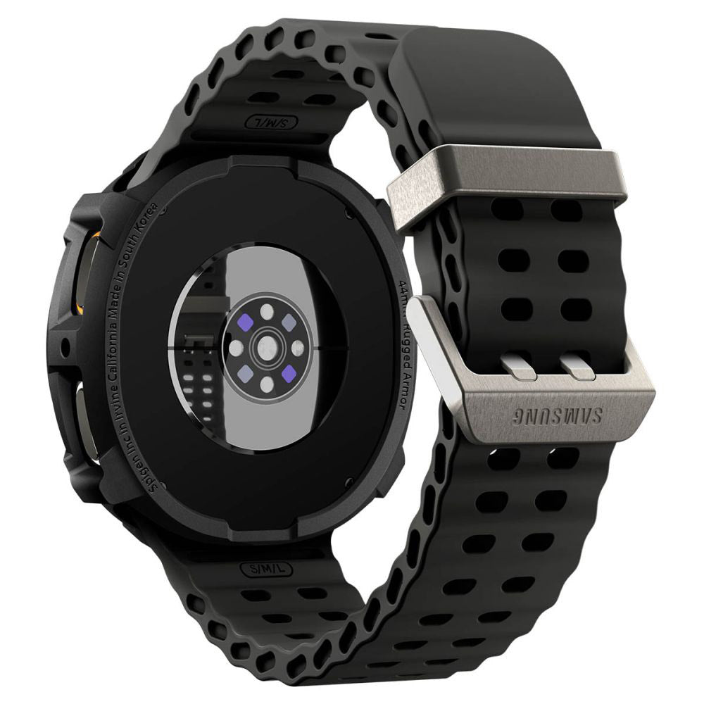 Husa Spigen Rugged Armor pentru Samsung Galaxy Watch8 44mm, Neagra Mata ACS10006