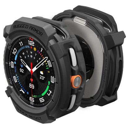 Husa Spigen Rugged Armor pentru Samsung Galaxy Watch8 Classic, Neagra Mata ACS10012