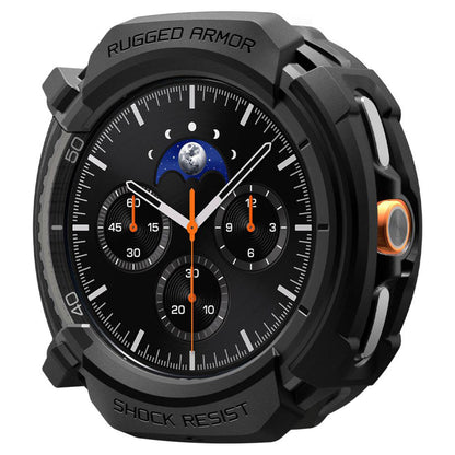 Husa Spigen Rugged Armor pentru Samsung Galaxy Watch8 Classic, Neagra Mata ACS10012