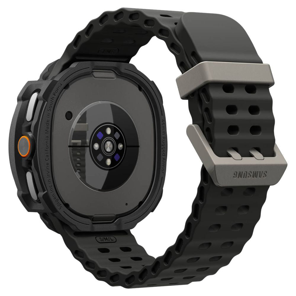 Husa Spigen Rugged Armor pentru Samsung Galaxy Watch8 Classic, Neagra Mata ACS10012