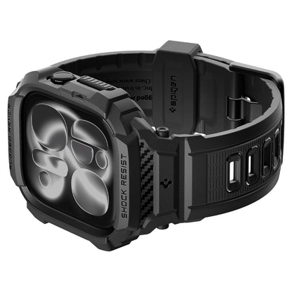 Husa Spigen Rugged Armor Pro pentru Apple Watch Series 12 42mm, Neagra Mata ACS11883