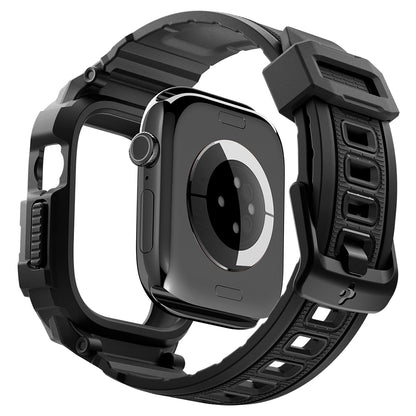 Husa Spigen Rugged Armor Pro pentru Apple Watch Series 12 46mm, Neagra Mata ACS11894