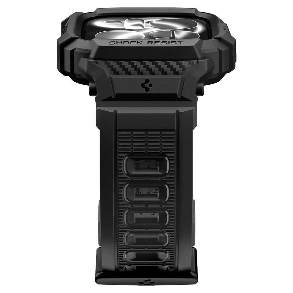 Husa Spigen Rugged Armor Pro pentru Apple Watch Series 12 46mm, Neagra Mata ACS11894