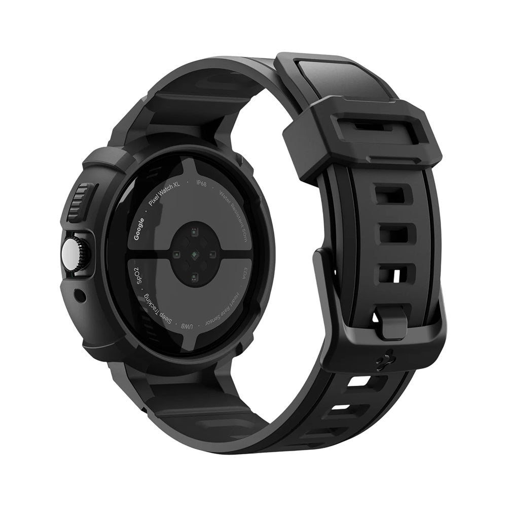 Husa Spigen Rugged Armor Pro pentru Google Pixel Watch 41mm Series, Neagra ACS09484