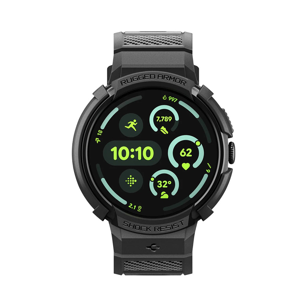 Husa Spigen Rugged Armor Pro pentru Google Pixel Watch 41mm Series, Neagra ACS09484