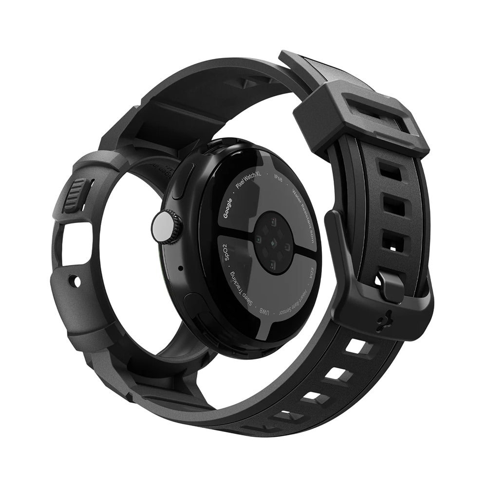 Husa Spigen Rugged Armor Pro pentru Google Pixel Watch 41mm Series, Neagra ACS09484