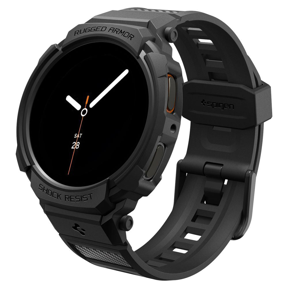 Husa Spigen Rugged Armor Pro pentru Samsung Galaxy Watch8 40mm, Neagra Mata ACS10005