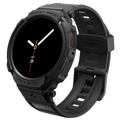 Husa Spigen Rugged Armor Pro pentru Samsung Galaxy Watch8 40mm, Neagra Mata ACS10005