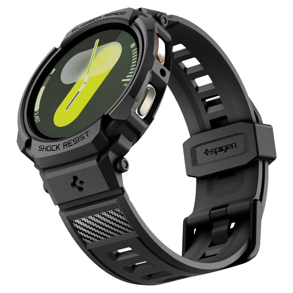 Husa Spigen Rugged Armor Pro pentru Samsung Galaxy Watch8 44mm, Neagra ACS10007