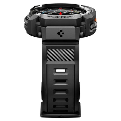 Husa Spigen Rugged Armor Pro pentru Samsung Galaxy Watch8 Classic, Neagra Mata ACS10013