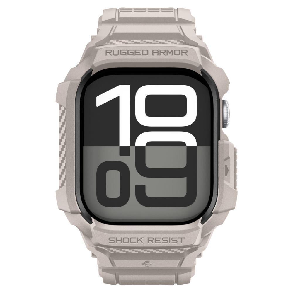 Husa Spigen Rugged Armor Pro V2 pentru Apple Watch Series 10 / 11 46mm, Bej ACS10506
