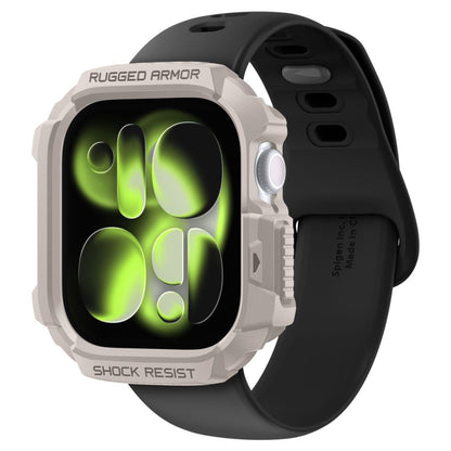 Husa Spigen Rugged Armor V2 pentru Apple Watch Series 10 / 11 42mm, Bej