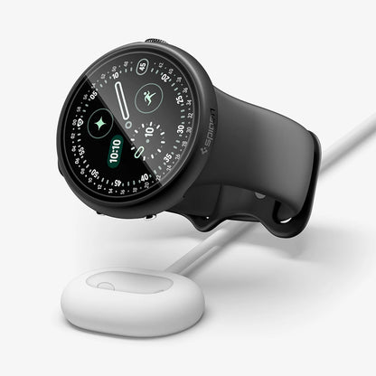 Husa Spigen Thin Fit 360 pentru Google Pixel Watch 41mm Series, Neagra ACS11750