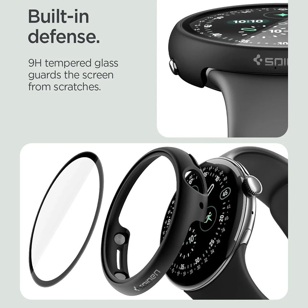 Husa Spigen Thin Fit 360 pentru Google Pixel Watch 45mm Series, Neagra ACS11746