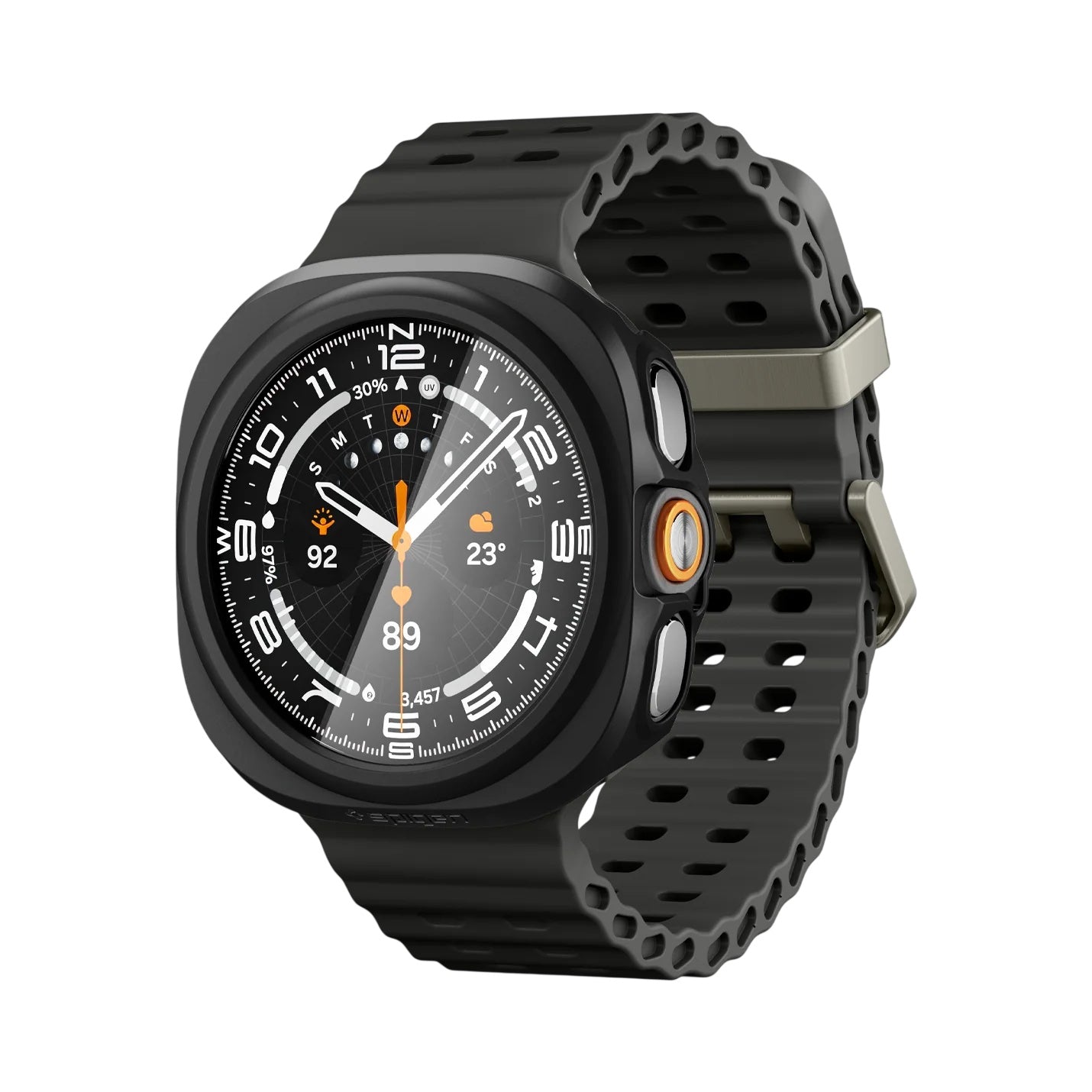 Husa Spigen Thin Fit 360 pentru Samsung Galaxy Watch Ultra2, Neagra ACS11609
